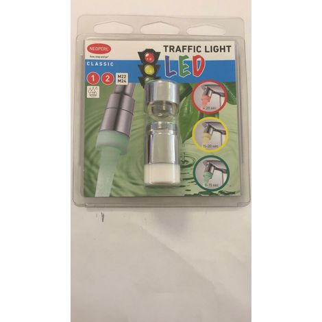 Mousseur aérateur Led femelle 22x100 et mâle 24x100 HONEYCOMB, 7.5L/min.