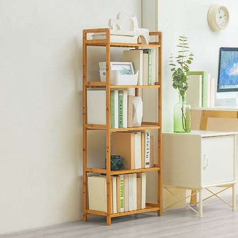 5 Tier Wood Bookcase Display Stand, 128x50x25CM (1/5)