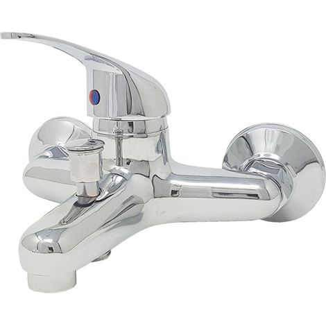Rubinetto Vasca Bagno Grigio Silver Miscelatore Cromato Monocomando 8409 (1/4)