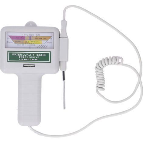 Medidor digital portátil de pH y cloro para piscinas: analizador de agua preciso, resistente al agua y fácil de usar.