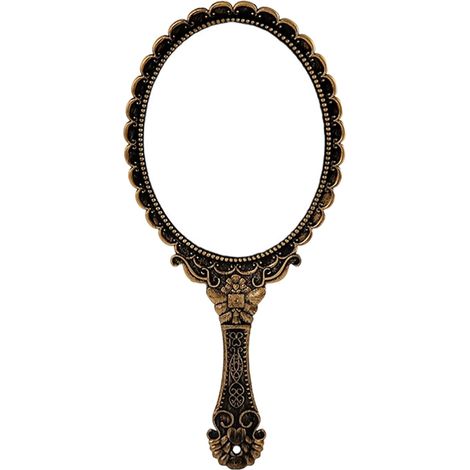 Miroir a Main Vintage Bronze, Petit et Portable, Maquillage et Décoration pour Femme pour Anniversaire pour Coiffure, Maquillage, Maison, Voyage (1/5)