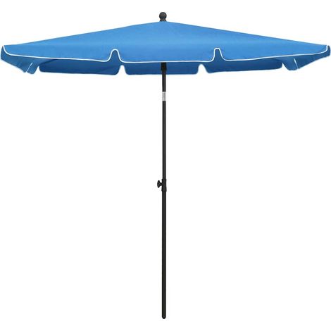 Maison Exclusive - Ombrellone da Giardino con Palo 210x140 cm Azzurro (1/5)