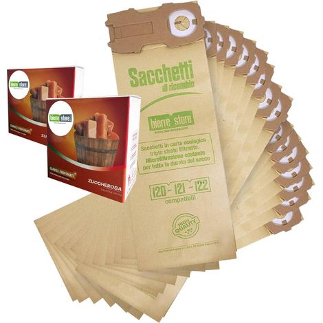 Sacchetti folletto vk 121 vk 122 vk 120 16pz granuli zuccherosa caramello compatibili