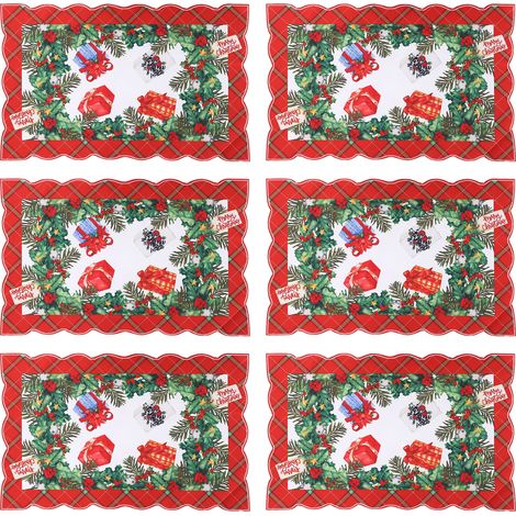 Sets de table lavables, lot de 6, antidérapants et résistants à la chaleur