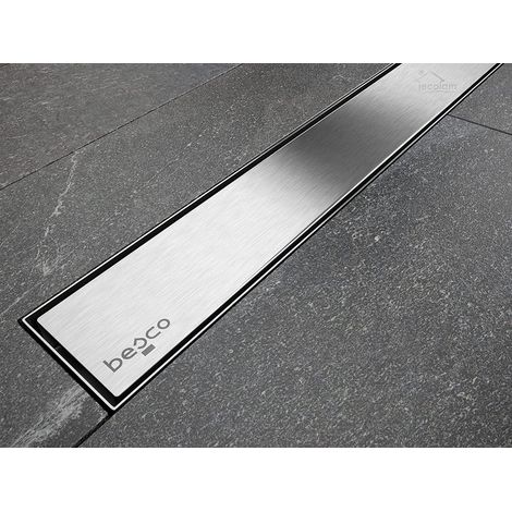 ECOLAM Caniveau de Douche, Drain de Douche, Evacuation, Ecoulement de Douche Virgo Duo en Acier Inoxydable 90 cm Chrome brossé Argent (1/5)