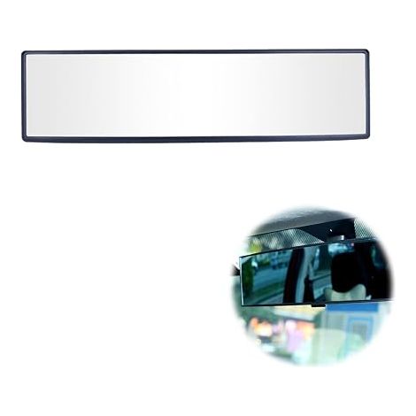 Universal Interior Mirrors for Car, SUVs, Trucks, Black 300x65mm (1/5)