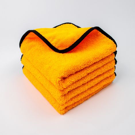 6er-Set Autotrockentücher, extra dicke und saugfähige Mikrofasertücher, Autopoliertücher, 40 x 40 cm, Orange