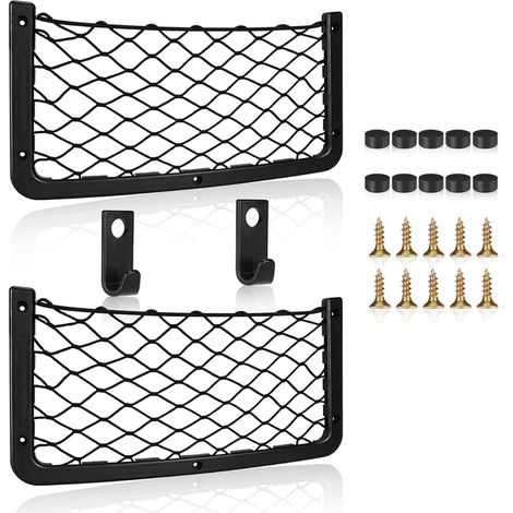 Filet Rangement pour Voiture, Filet de Rangement de Coffre, Grande Taille, Sac Pocket Organizer de Voiture pour Auto, Camping-Cars, Bateaux, Maison