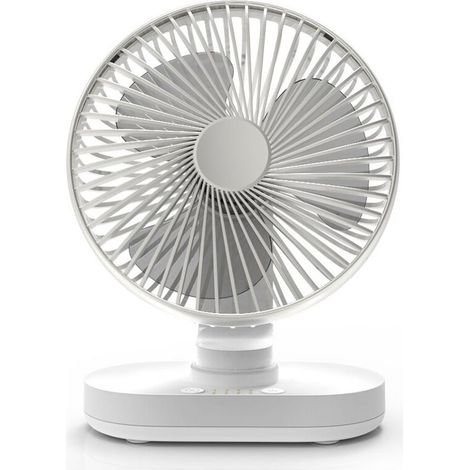 USB-Tischventilator, Mini-Tischventilator, automatischer oszillierender, wiederaufladbarer Mini-Ventilator, 4 Geschwindigkeitsstufen, leiser Ventilator (1/5)