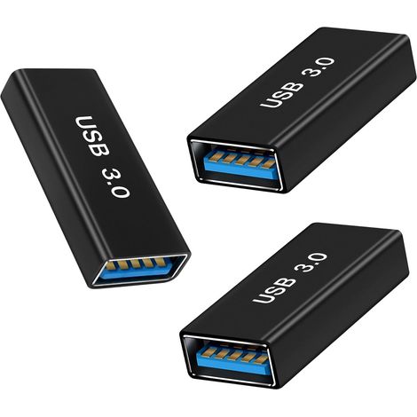 Adaptateur USB Femelle vers Femelle, Paquet de 3, USB 3.0 Type A (1/5)
