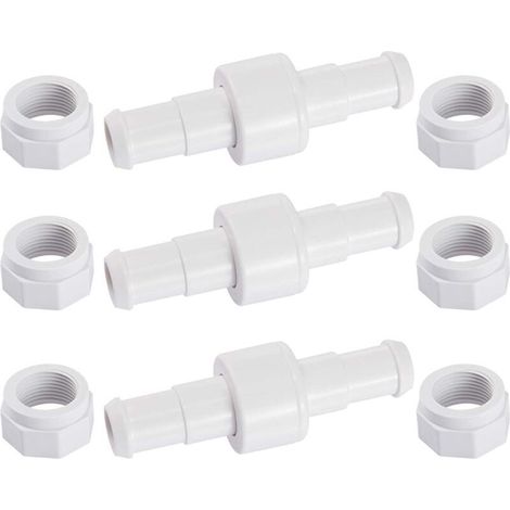 D20 Lot de 3 Raccords Rotatifs pour Tuyau D'arrosage avec 6 Embouts D15 Compatibles avec Zodiac Polaris 180 280 380 Robot Nettoyeur Piscine (1/4)