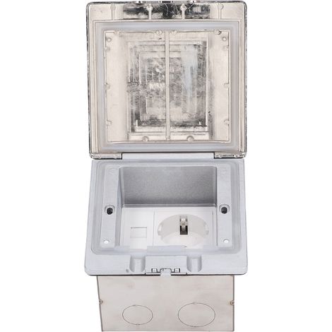 Prise de sol européenne ouvrable, prise réseau encastrée à clapet pour usage domestique, prise de sol étanche (AC250V) (1/5)