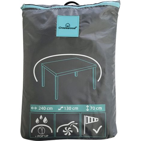 Moia Greenwood Cover Tavolo Impermeabile Poliestere 240×130 cm