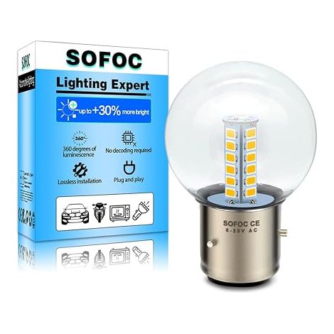 BA21D LED Bulb Warm White G40 for Motorcycle Car Headlight 1pcs (1/5)