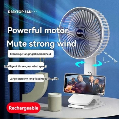 Ventilateur Mural - USB - Oscillant - 5 W - 60 dB - Pour Maison Dortoir - Unité (1/4)