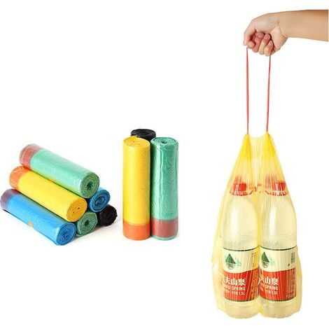 Sacs à ordures de cuisine transparents 20 L avec cordon de serrage, sacs à ordures avec cordon de serrage (1/4)