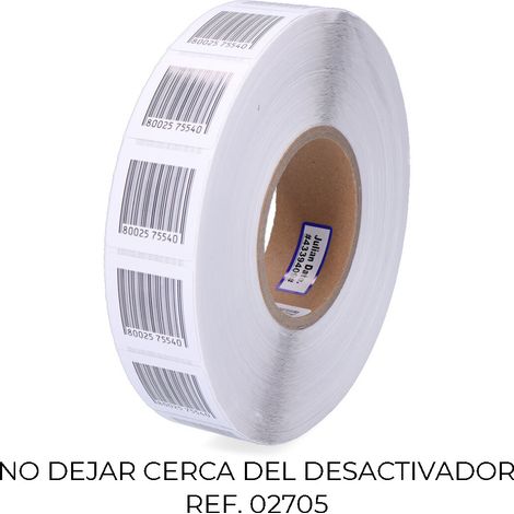 Pack 2000 etiquetas anti robo 410 blanca código de barras 7909949 checkpoint