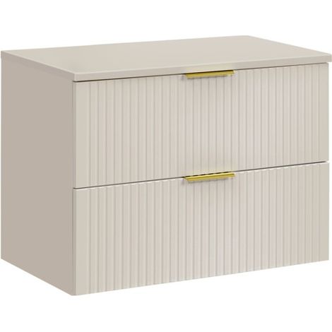 Set da bagno NOXERA 80 cm – Marrone Congo – piano per lavabo