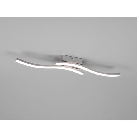 LED Deckenleuchte ROUTE 2 flammig Metall Silber Neutralweiß, Breite 56cm (1/5)
