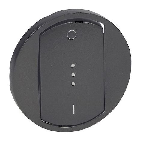 Enjoliveur Céliane doigt large pour interrupteur bipolaire à voyant finition graphite LEGRAND 067923 (1/2)