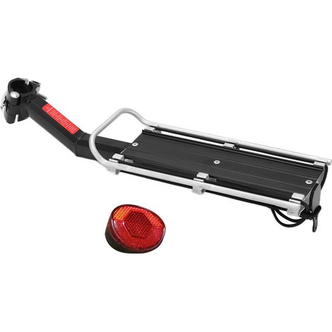 Porte-bagages vélo arrière aluminium allié amovible support charge vélo avec feu arrière pour vélos universels (1/5)