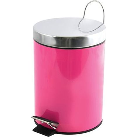 MSV Poubelle Inox-Polypropylène Fuchsia 3 L (1/5)