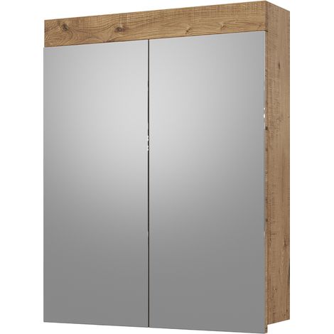 Armoire de toilette Luna, Chêne Wotan, 60 x 77 cm, Vicco