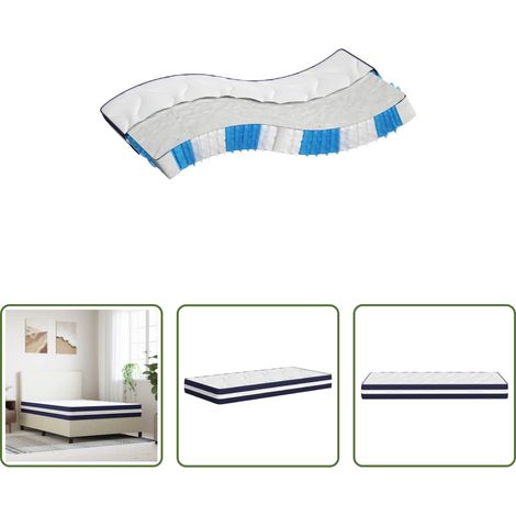 vidaXL Soutien du dos - Matelas à ressorts ensachés dureté moyenne 120x200 cm (1/5)