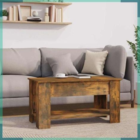 Table basse - 819272 - Chêne fumé - Bois d'ingénierie - Dessus relevable (1/5)