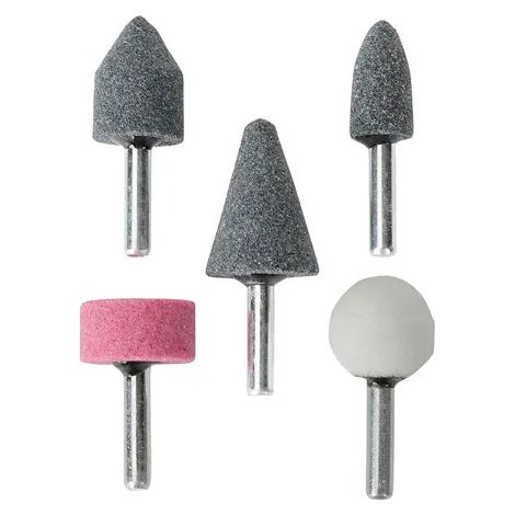 Mini-Schleifköpfe, 6 mm Schaft, 5-teiliges Set