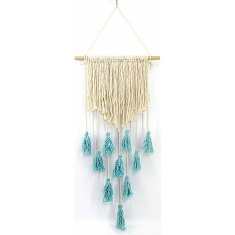 Macrame Wall Hanging Bohemian Woven Tapestry Wall Decor Home Decoration Geometric Wall Art Decor 90x45cm (1/5)
