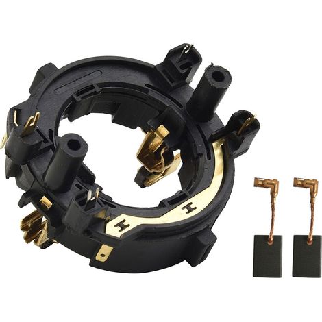 Trade-Shop Motorkohlenhalter Kohlebürstenhalter Bürstenbrücke inkl. Kohlen kompatibel mit Makita Bohrhammer ersetzt 638500-6 / CB-318 CB-325 194074-2 (1/4)