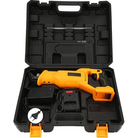 Scie sabre sans fil 21V, batterie lithium haute capacité, moteur sans balais, poignée ergonomique, coupe rapide, livrée avec chargeur 220V UE, outil électrique portatif pour bois et métal. (1/5)