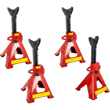 2x Coppia Cavalletti Auto Moto 3 Ton Supporto Sollevatore Regolabile Officina