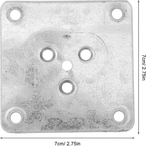 Cinq plaques de fixation pour pieds de meubles, plaques de fixation épaissies pour pieds de table, adaptées aux pieds de table. (1/5)