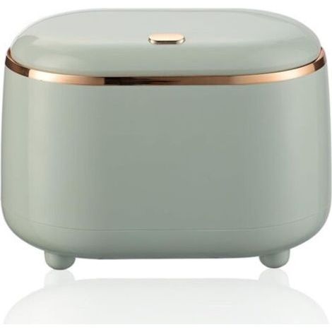 Petite poubelle de table avec couvercle - 2 l - Mini poubelle de table pour chambre à coucher, salle à manger, salle de bain, bureau (vert) (1/4)
