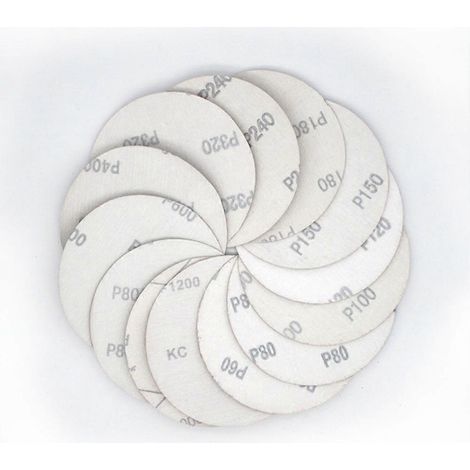 Papier de verre, polissage, disques abrasifs ronds de grain 40 à 2000 ( ) (1/5)