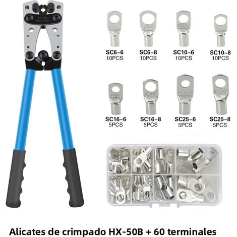 Outil de sertissage multifonctionnel pour tubes en acier au carbone et bornes de câbles de batterie. (1/4)