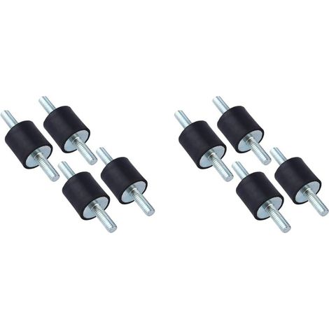 Ammortizzatore in gomma per compressore, motore a benzina, pompa dell'acqua e saldatrice – M6 × 20 × 20 mm – Confezione da 4