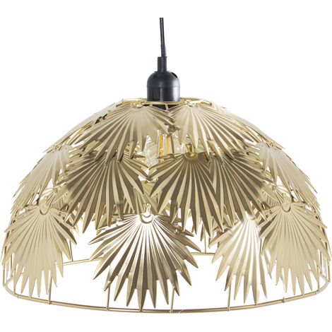 Plafonnier Métal Doré +91197, 1Xe27 Max40W Non Inclus °35X20 Cm Câble:80 Cm (1/5)