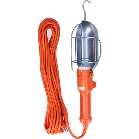 Tragbare Lampe mit Schalter und Metallhaken, 5m Kabel  EDM 85761