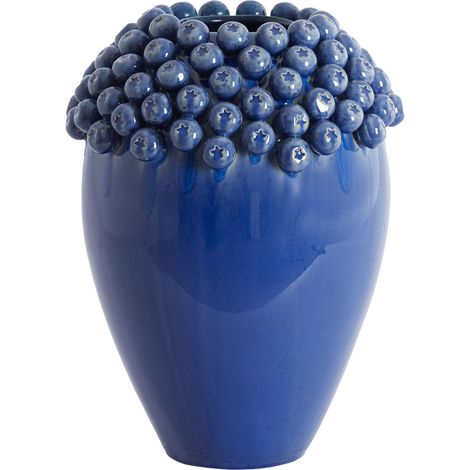 Vaso in ceramica LOVRO di Light & Living blu scuro – Ø32x43,5 cm