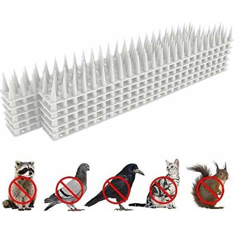 Crediri Anti-Taubenspike für Balkon, Taubenabwehr, Anti-Katze, Anti-Vogel, Vogelscheuche, Taubenschreck, Bird Tech, Gartenschutzspikes, 3,6 m (Weiß)