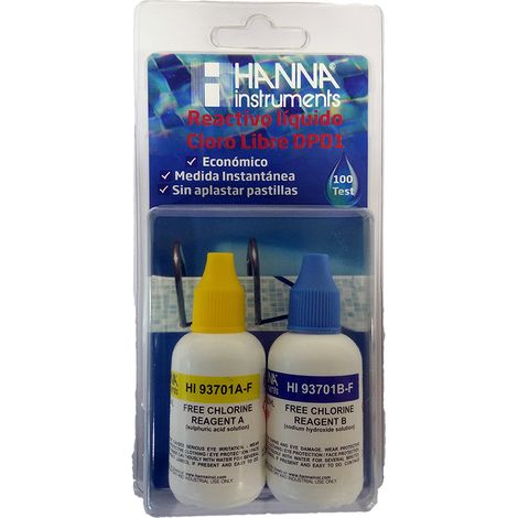 Reactivo líquido Cloro Libre 0,00 a 5,00 mg/L 100 test