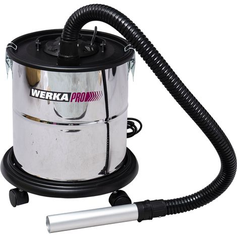 Werka Pro – Aspirateur à cendres 1200W – Capacité 20L – Construction métal durable – Flexible 1m – Idéal pour cheminées et barbecues
