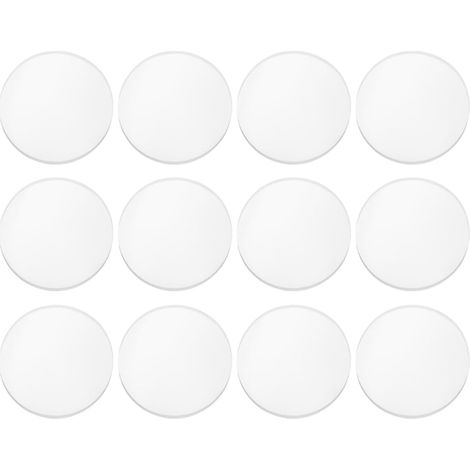 Lot de 12 Entretoises en Caoutchouc Transparentes 20mm X 3mm pour Table en Verre, Pare-Chocs Amortisseurs sans Adhésif, Protection Antidérapante pour Meubles en Bois et Verre (1/5)
