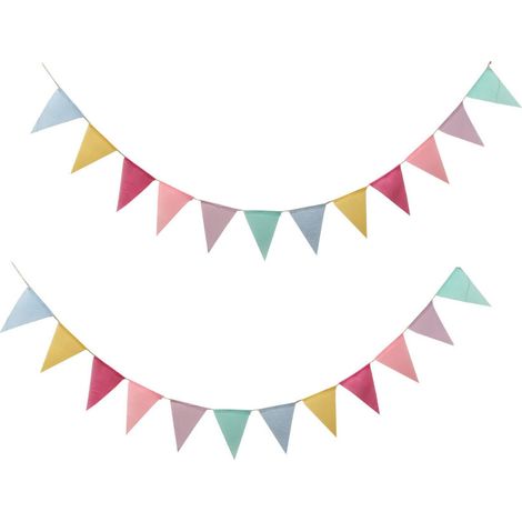 Guirlande De Fanions - Tissu Résistant Aux Intempéries - 3 Pièces - 4,2 M - 12 Fanions - Pour Décoration Intérieure Et Extérieure
