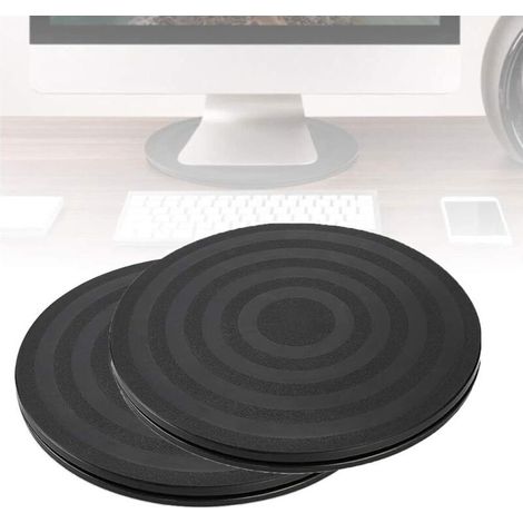 2 Pièce Plateau Tournant Solide Plateau Tournant À 360° Avec Roulement Base De Plaque Tournante Plateau Tournant Tv Plateau Universel Rond Support Pivotant Résistant Plateau Noir (1/5)