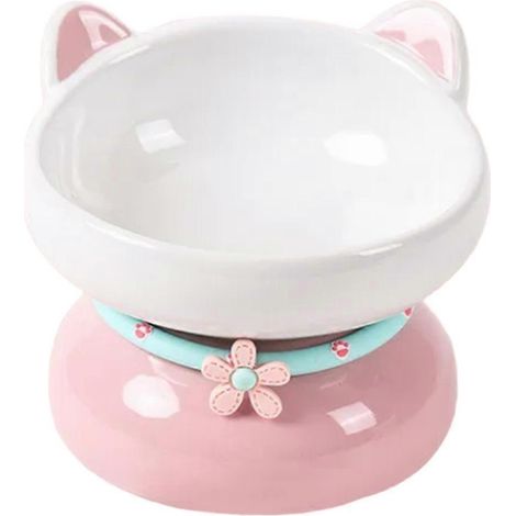 Gamelle en céramique inclinée et surélevée pour chatons et petits chiens, gamelle surélevée pour eau et nourriture, gamelle B-JBMEDIA (1/4)