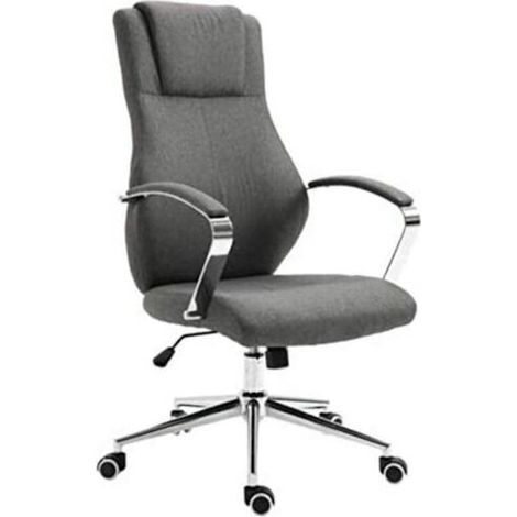 Evre Contemporary Executive Stylish Swivel Office Chair Adjustable Fabric (Grey) (1/3)